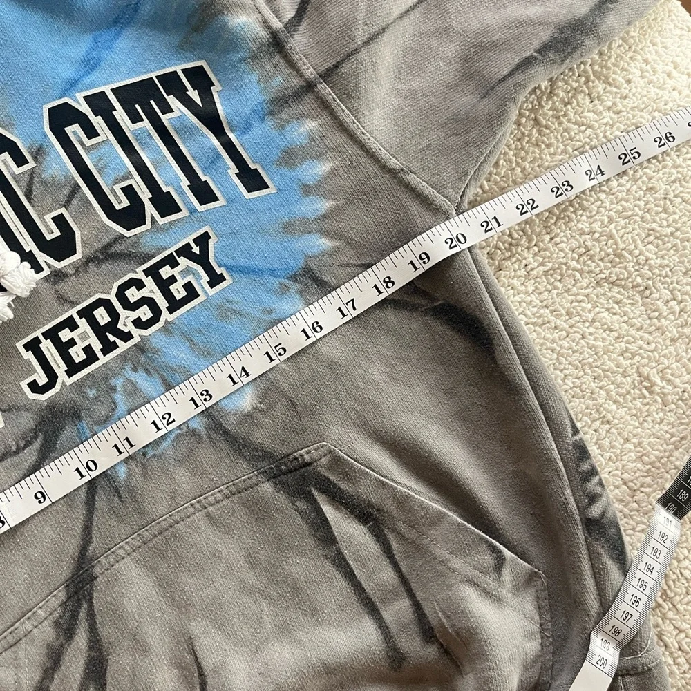 Atlantic City New Jersey Blue and Gray Tie-Dye Hoodie